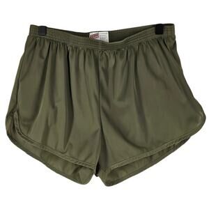 SOFFE WOMEN'S GREEN SPORT SHORTS - SIZE LARGE - 100% NYLON
